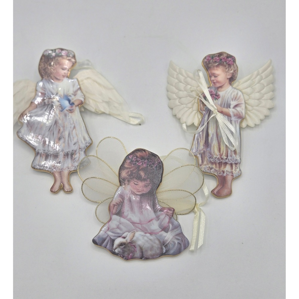 VTG Bradford Exchange Heaven's Little Angels Set of 3 Ornaments